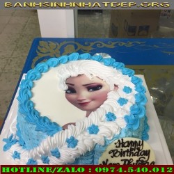 Bánh Kem Công Chúa Elsa Hình Tròn - BB75